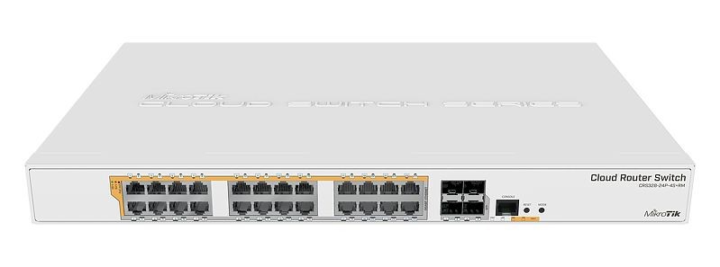 その他 MikroTik CRS328-24P-4S+RM PoE, 4x SFP+ CRS326-24G-2S+RM, Mikrotik, switch router, 24 puertos POE, 4 SFP+
